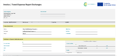 Travel Expense Report for Exchanges